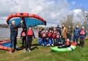 Oulton Broad Water Sports Centre launches its new season in style with schoolchildren, Waveney MP Peter Aldous and councillor Craig Rivett in attendance. Picture: Mick Howes