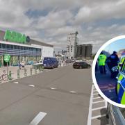 The incident happened in the car park of the Asda supermarket in Lowestoft