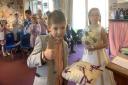 Pupils at Corton CE Primary School. A Christian wedding in the classroom. Picture: Corton CE Primary School