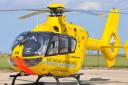The East Anglian Air Ambulance helicopter.