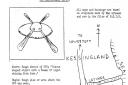 Sketch of the UFO seen by Mr John Smith near Kessingland. Picture: Hidden East Anglia/Lantern