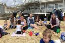 Mums and their little ones enjoy the Family Nurse Partnership picnic on Lowestoft beach. Picture: courtesy of ECCH
