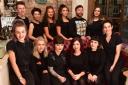 Millie Stammers with her team at Millie Rose Hair and Beauty. Picture: NICK BUTCHER.