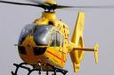 The East Anglian Air Ambulance responded after a man suffered an accidental injury.
