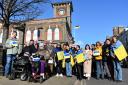 Solidarity for Ukraine as a special ceremony was held in Lowestoft. Picture: Mark Boggis