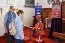At St Michael’s Church in Oulton, exhibits included a detailed miniature model statuette of a Tower of London Beefeater holding a tiny crown made by a parishioner