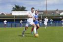 Lowestoft Town FC (white) in pre-season action versus Leiston (blue). Picture: Shirley D Whitlow