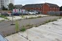 The site of the former garages in Lowestoft set for new homes. Picture: Mick Howes