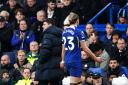 Chelsea manager Mauricio Pochettino saw his captain Conor Gallagher sent off in the first half (John Walton/PA)