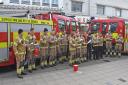 Firefighters gathered to sing some Christmas carols and spread some festive cheer in Lowestoft