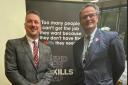 East Coast College chief executive Stuart Rimmer with Waveney MP Peter Aldous for the Mind The Skills Gap campaign. Picture: East Coast College