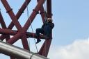 Sue Graham taking on the abseil for Harleston House. Picture: Harleston House