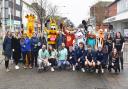 Teams and mascots who entered the 2022 Lowestoft Vision pancake races. Picture: Mick Howes