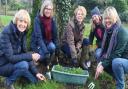 Risby Wildlife Friendly Village, one of WildEast's exemplar pledgees. Pictured from left, Susan Glosso, Jane Bryant, Sophie Flux, Jackie Orbell and Carol Green