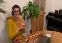 Sophie Leggett recording her BBC Radio 4 Appeal to raise money for Rare Dementia Support
