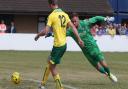 Marley Watkins of Norwich scores his side's third goal during the Pre-season Friendly match at Crown Meadow, Lowestoft. Picture by Paul Chesterton/Focus Images