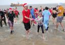 A previous Christmas Day swim in Lowestoft.