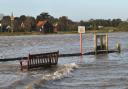 Southwold Harbour flooded in October 2020
