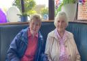 Sharon Oakley and Beryl White watched the Queen's funeral from the Norman Warrior pub