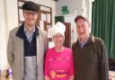 Waveney MP Peter Aldous celebrating Wear A Hat Day with Barbara Shaw and Doug Youngs. Picture: Mick Howes