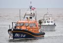 Lowestoft RNLI lifeboat ‘Patsy Knight’ aids a fishing boat that got into difficulties. Picture: Mick Howes