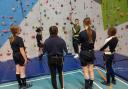The climbing wall in action. Picture: North Suffolk Sport & Health Partnership
