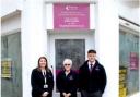 The Kingsley Home Care team outside our new office premises in Lowestoft. From left, Nikki Roden, Georgina Johnston and business development manager Dan Wellings