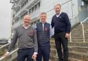 Steve Mitchell, Group Operations and HSSEQ Director, Simon Turner, General Manager for ASCO Southern UK and Glenn Hurren, Business Development, outside OrbisEnergy in Lowestoft. Picture: TMS Media