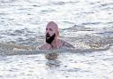 David Jones embarking on his 31-day North Sea charity swim at Lowestoft. Picture: Mick Howes