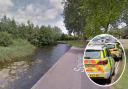 Police were searching the boating lake at Kirkley Fen Park