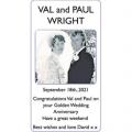 VAL and PAUL WRIGHT