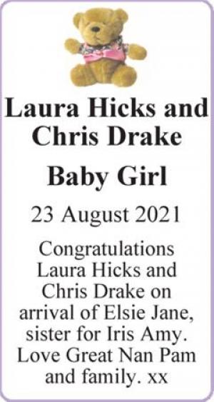 Laura Hicks and Chris Drake