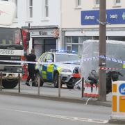 Police at the scene of the accident in Guernsey in 2018.