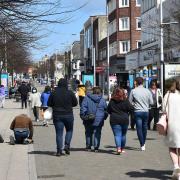 With lockdown restrictions easing, shoppers were out in force in Lowestoft town centre on April 12. Picture: Mick Howes