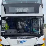 Part of the special message from BorderBus ahead of the Euro 2020 final.
