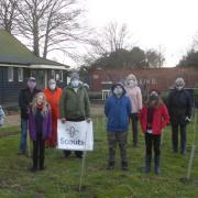 The scout team have been busy planting the trees.