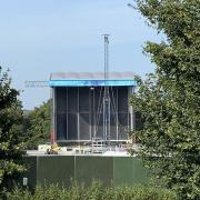 First glimpse of the stage for the Chantry Park concerts Picture: STEPHEN BAILEY