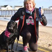 Cathy Ryan will be running 3 marathons in 3 countries to raise money. She trains alongside her dog Bess.
Byline: Sonya Duncan
Copyright: Archant 2017