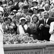 The Queen visits Lowestoft in 1985.