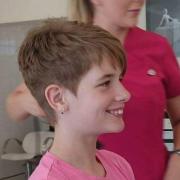 Keianna Strevens cuts hair to raise money for Cancer Research UK