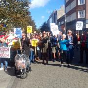 The demonstration in Lowestoft last month