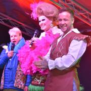Some of the cast for this year’s Marina Theatre pantomime - Jack and the Beanstalk - at the Lowestoft lights switch-on event.