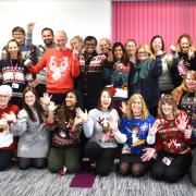 Kingsley Healthcare's head office staff take part in the annual Christmas Jumper Day