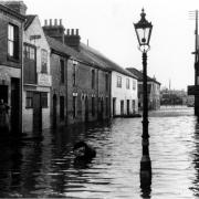 Flooding in St Johns Road, Lowestoft in 1953.
