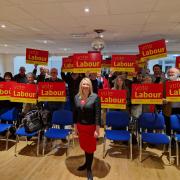 Jess Asato with Labour Party members following the hustings. Picture: Labour Party
