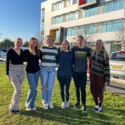 The Sweeney Todd Student Production Team. L to R Ells Bedwell, Lauren West, Aimee Carter, Ellie Lacey, Jake Snell and Morgan Dunn. Picture: East Coast College