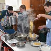 Some of the competing cooks at the Scouts culinary competition. Picture: Mick Howes