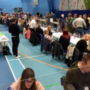 Votes are counted at the East Suffolk Council election.