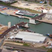 New aerial photos show the progress of the Gull Wing third crossing in Lowestoft.