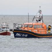 A leisure vessel rescued a fishing boat in Lowestoft